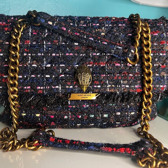 Kurt Geiger Handbags - Kurt Geiger London Large Kensington Tweed Shoulder Bag